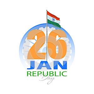Vector illustration for Happy Republic Day of India celebration (26 January