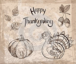 Vector illustration of a Happy Thanksgiving