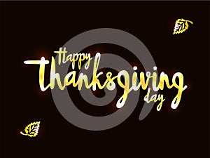 Vector illustration of Happy Thanksgiving day for logotype, flyer, banner, postcard, greeting card.