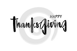 Vector illustration of Happy Thanksgiving for logotype, flyer, banner, postcard, greeting card.