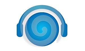 vector illustration of headset icon.