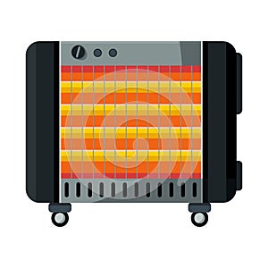 Vector illustration of heater and device logo. Web element of heater and oven vector icon for stock.