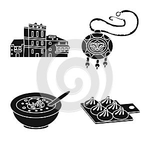 Vector illustration of heritage and originality logo. Collection of heritage and traditions vector icon for stock.