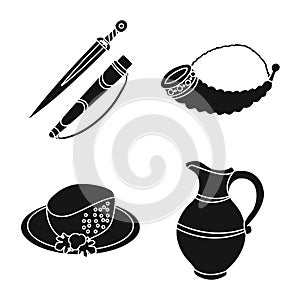 Vector illustration of heritage and originality logo. Collection of heritage and traditions vector icon for stock.