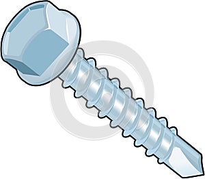 Hex Head Self Tapping Vector Illustration