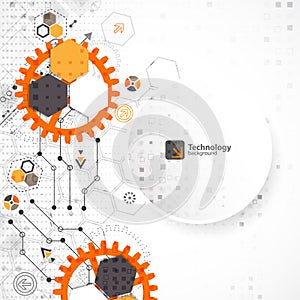 Vector illustration, hi-tech digital technology and engineering, digital technology concept.