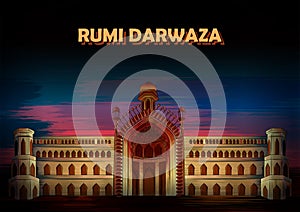 Historical monument Rumi Darwaza in Lucknow, Uttar Pradesh, India