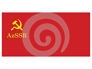 Vector Illustration of the Historical Timeline Flag of the Azerbaijan Soviet Socialist Republic, from 1940 to 1952