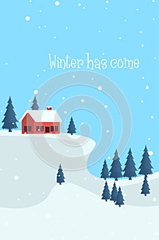 Vector illustration, holiday card template.