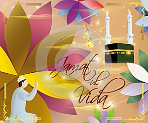 Vector illustration for holy Islamic month jamat-al-vida