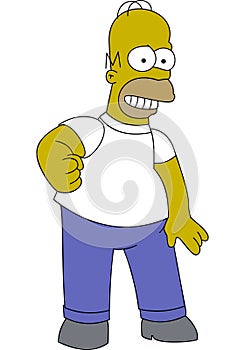 Vector illustration of Homer Simpson