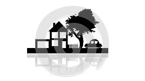 Vector illustration of the house.