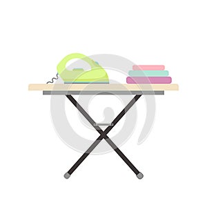 Vector illustration of house electric iron in flat style