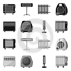 Vector illustration of household and appliances icon. household and appliance stock symbol for web.