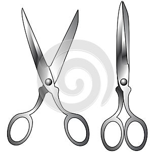 Vector illustration of household scissors photo