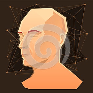 Vector illustration of human head