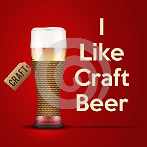 Vector Illustration I like Craft beer