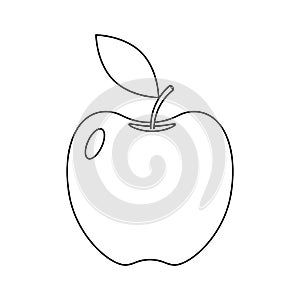 Vector Illustration icon Of Apple