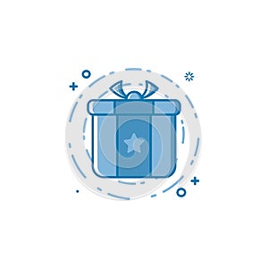 Vector illustration of icon shopping concept bounty or gift in line style.