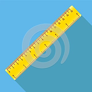 Vector illustration. Icon square shape Icons of ruler in flat de