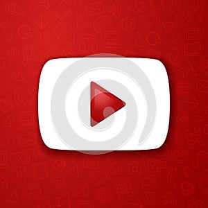 Vector illustration icon you tube play button, video stream