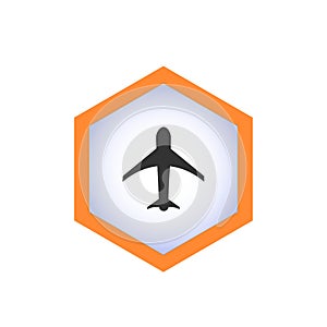 Vector illustration of icons of Aeroflot, airplane. photo