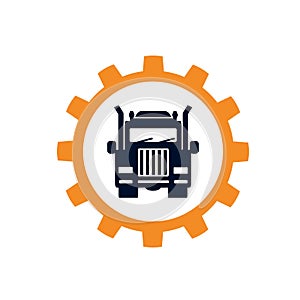 Vector illustration, icons, logo with car details. Car service. Auto parts store.