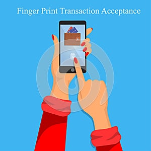 Finger print identification or verification photo