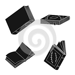 Vector illustration of illustration and information symbol. Collection of illustration and bookstore stock vector