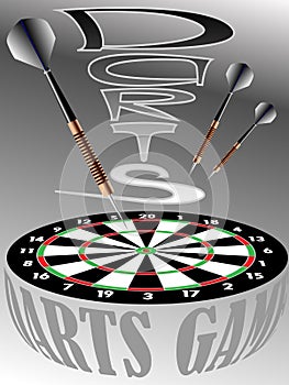 vector illustration with the image of a dart board