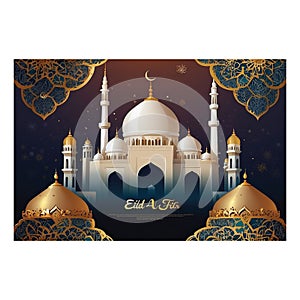 vector illustration image of happy Eid al-Fitr