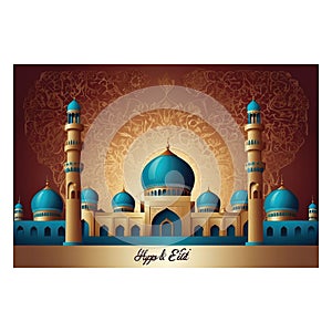 vector illustration image of happy Eid al-Fitr