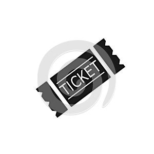 Vector illustration, image of the ticket web icon.