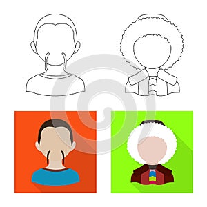 Vector illustration of imitator and resident icon. Set of imitator and culture vector icon for stock.