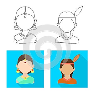 Vector illustration of imitator and resident logo. Set of imitator and culture vector icon for stock.