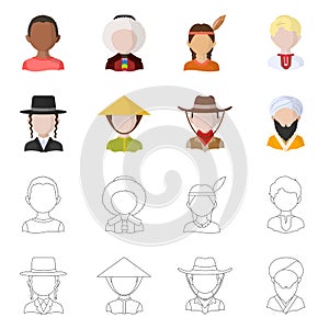 Vector illustration of imitator and resident sign. Set of imitator and culture vector icon for stock.