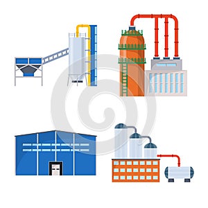 Vector illustration of industry and building logo. Set of industry and construction stock vector illustration.