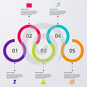 Vector illustration infographic five options