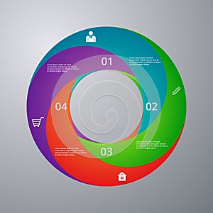 Vector illustration infographics circle with sectors