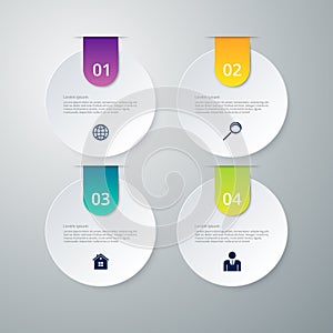 Vector illustration infographics four circles