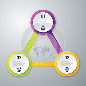 Vector illustration infographics three circles