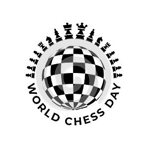 Vector illustration about International Chess Day