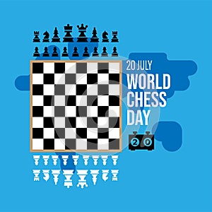 Vector illustration about International Chess Day