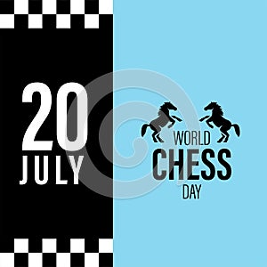 Vector illustration about International Chess Day