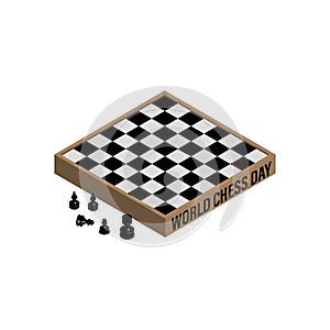 Vector illustration about International Chess Day