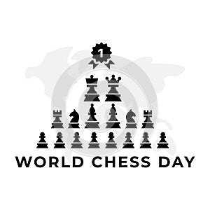 Vector illustration about International Chess Day