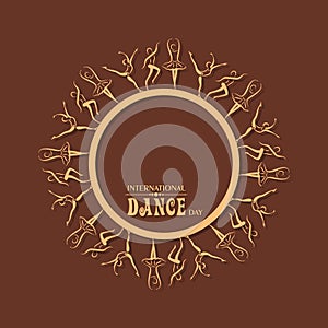 Vector Illustration of International Dance Day Greeting