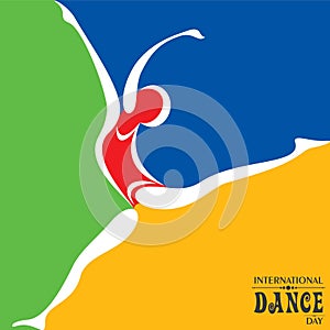 Vector Illustration of International Dance Day Greeting