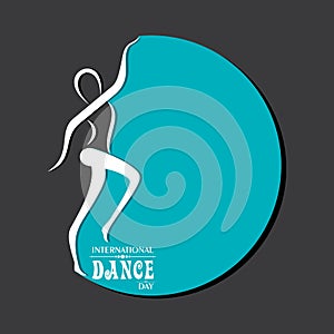 Vector Illustration of International Dance Day Greeting