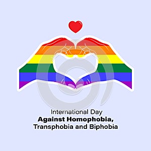 Vector illustration for International Day Against Homophobia, Transphobia and Biphobia.